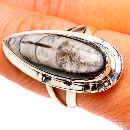 Orthoceras Fossil Rings handcrafted by Ana Silver Co - RING83226