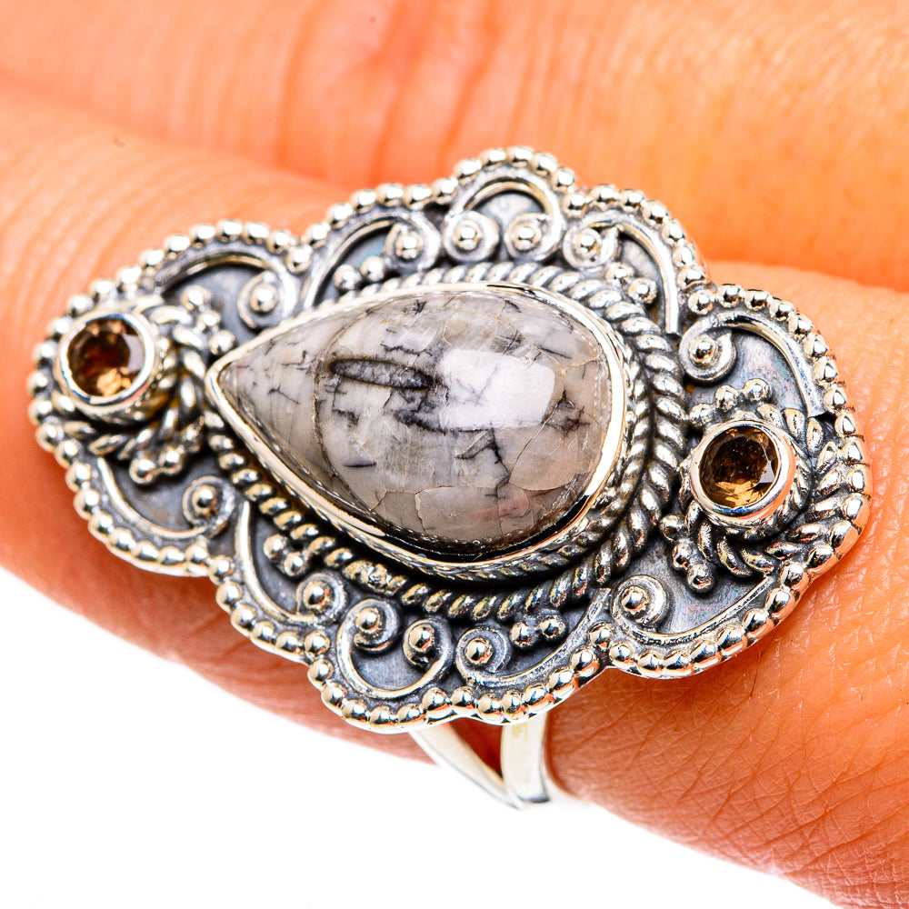 Orthoceras Fossil Rings handcrafted by Ana Silver Co - RING83228