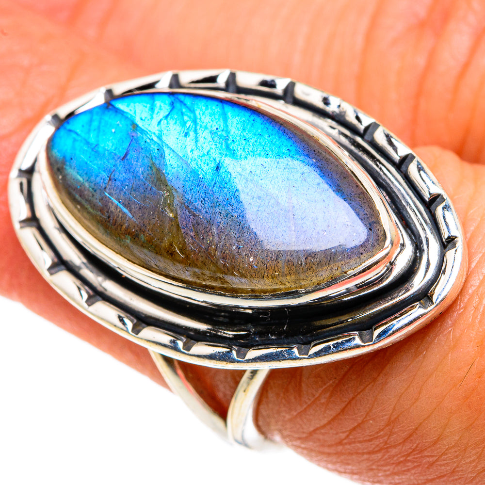 Labradorite Rings handcrafted by Ana Silver Co - RING83235