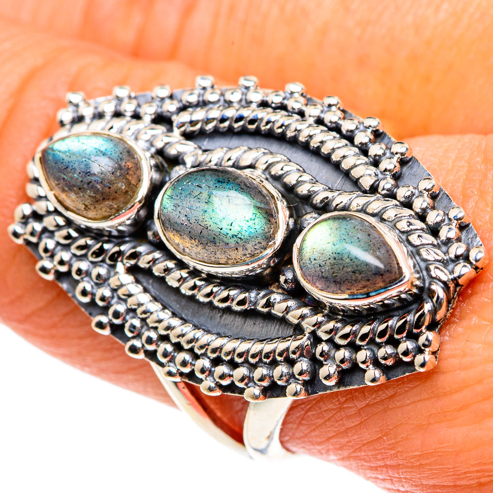 Labradorite Rings handcrafted by Ana Silver Co - RING83243