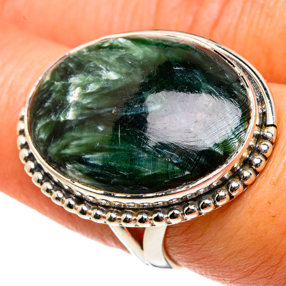 Seraphinite Rings handcrafted by Ana Silver Co - RING83244