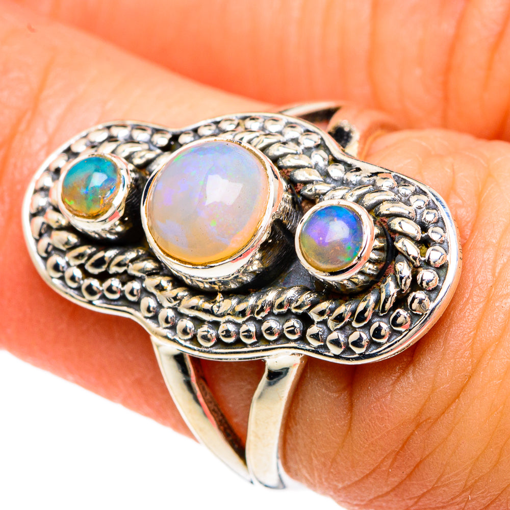 Ethiopian Opal Rings handcrafted by Ana Silver Co - RING83294