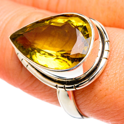 Lemon Quartz Rings handcrafted by Ana Silver Co - RING83296