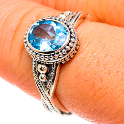 Blue Topaz Rings handcrafted by Ana Silver Co - RING83303