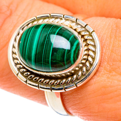 Malachite Rings handcrafted by Ana Silver Co - RING83306