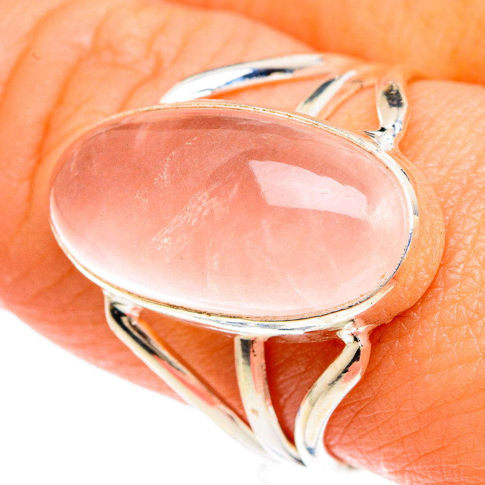 Rose Quartz Rings handcrafted by Ana Silver Co - RING83319