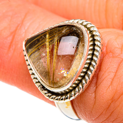 Rutilated Quartz Rings handcrafted by Ana Silver Co - RING83327