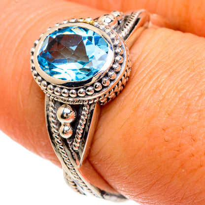 Blue Topaz Rings handcrafted by Ana Silver Co - RING83337