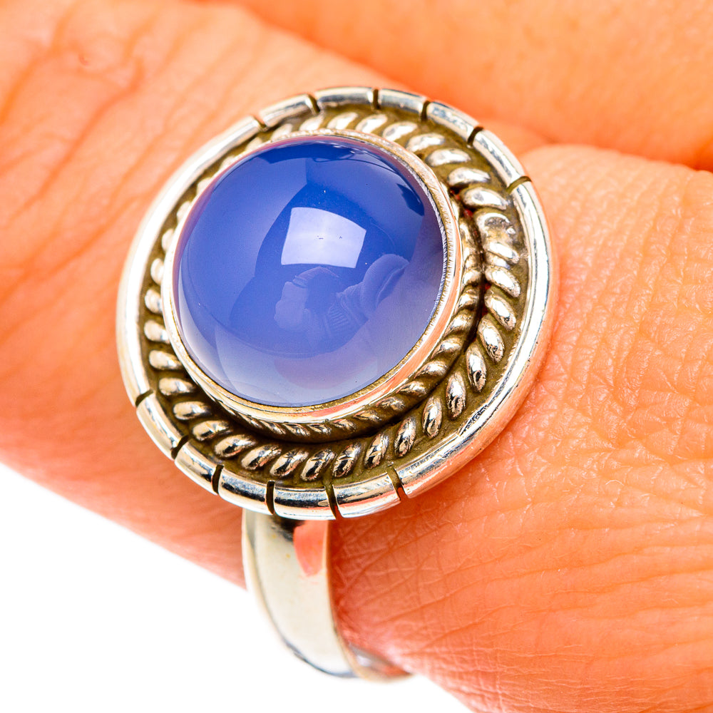 Chalcedony Rings handcrafted by Ana Silver Co - RING83339