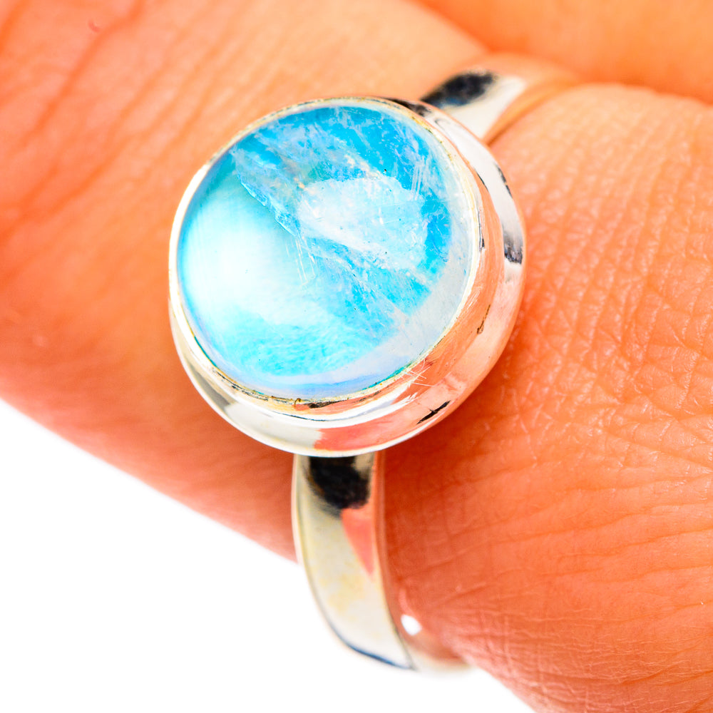 Rainbow Moonstone Rings handcrafted by Ana Silver Co - RING83342