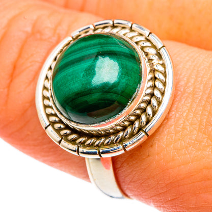 Malachite Rings handcrafted by Ana Silver Co - RING83344