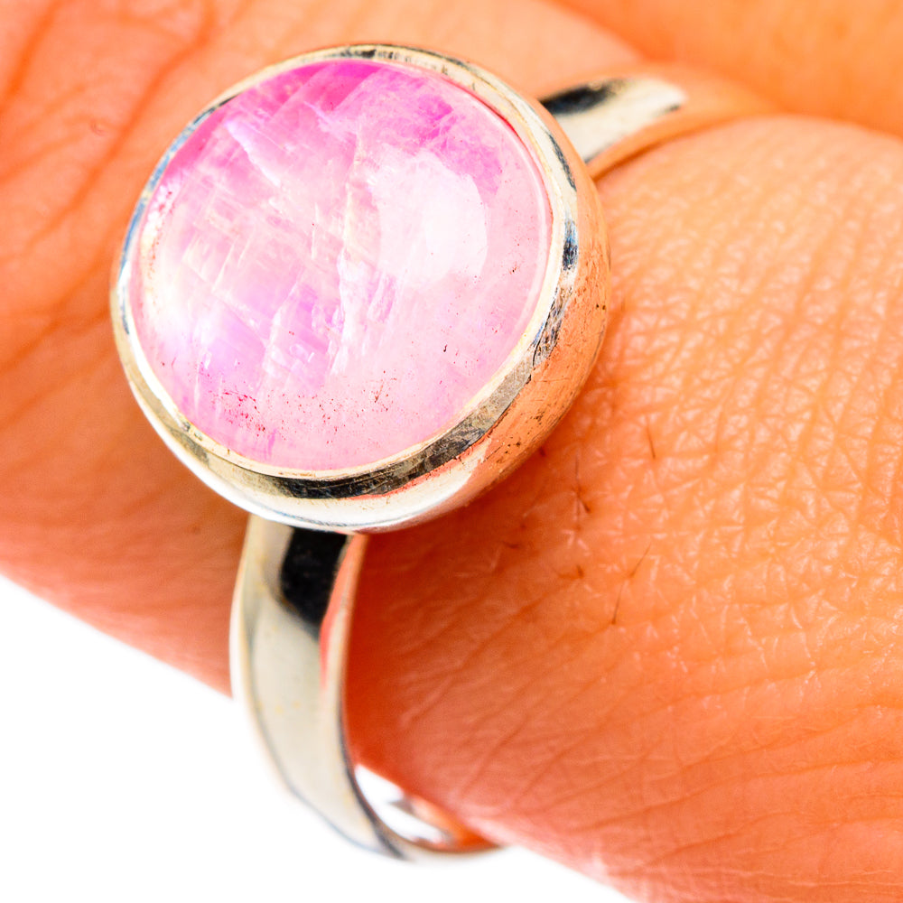 Pink Moonstone Rings handcrafted by Ana Silver Co - RING83355