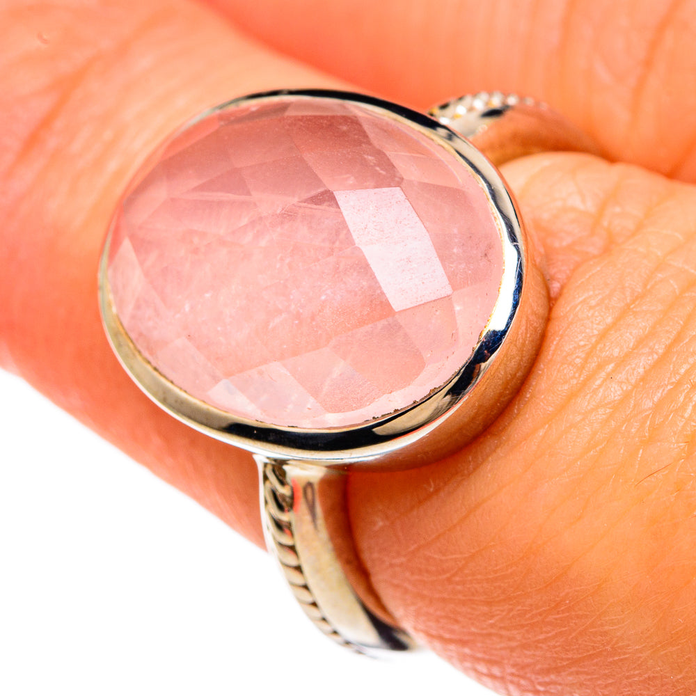 Rose Quartz Rings handcrafted by Ana Silver Co - RING83357