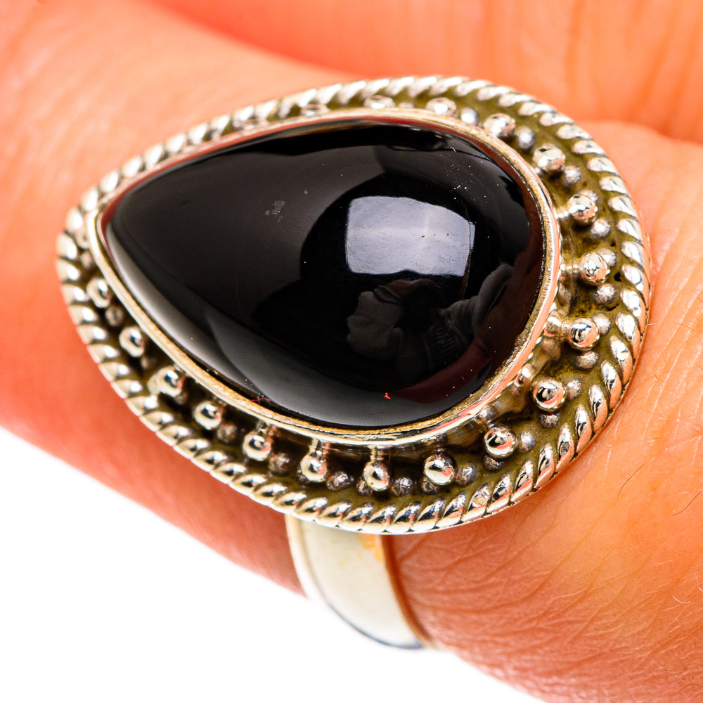 Black Onyx Rings handcrafted by Ana Silver Co - RING83361