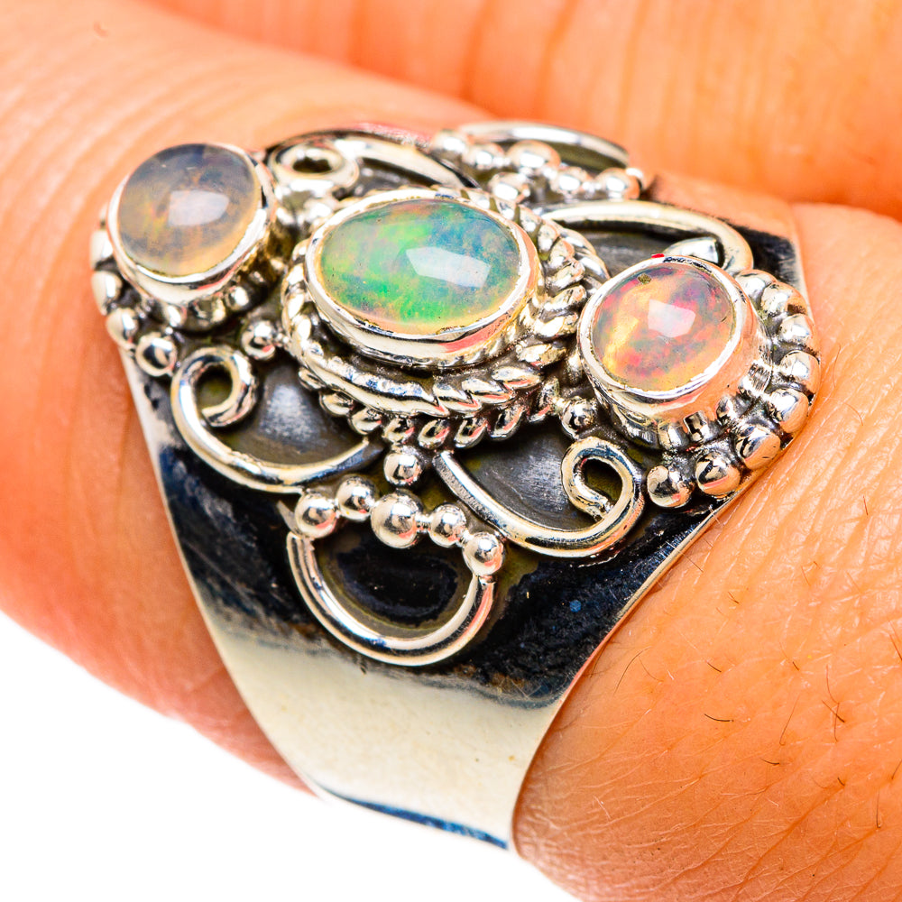 Ethiopian Opal Rings handcrafted by Ana Silver Co - RING83368
