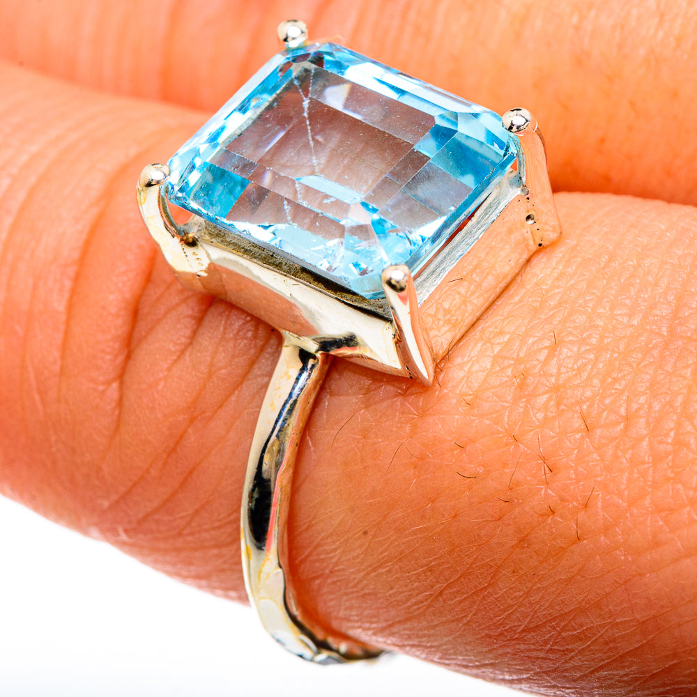 Blue Topaz Rings handcrafted by Ana Silver Co - RING83369