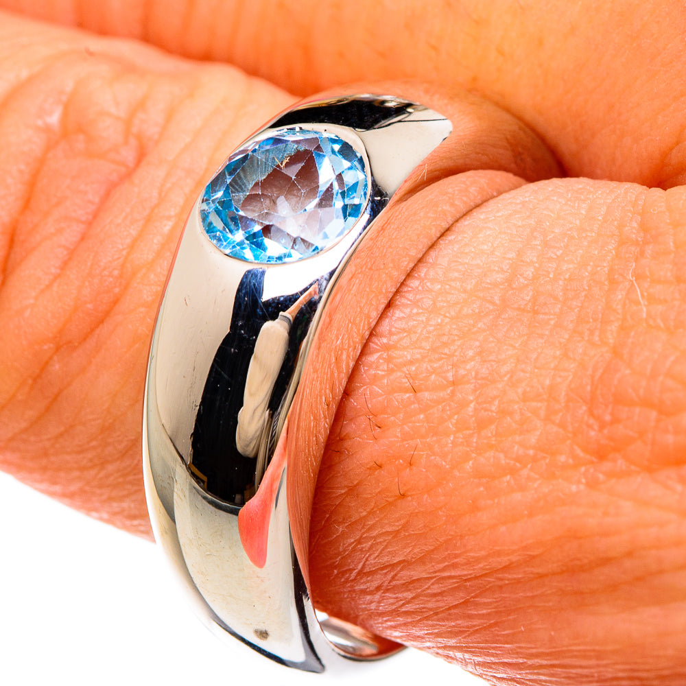 Blue Topaz Rings handcrafted by Ana Silver Co - RING83372