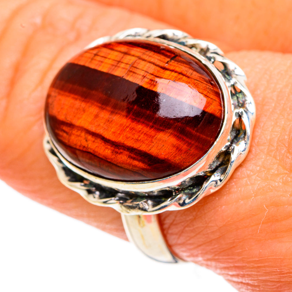 Red Tiger Eye Rings handcrafted by Ana Silver Co - RING83380