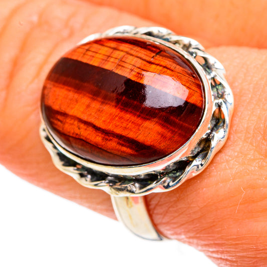 Red Tiger Eye Rings handcrafted by Ana Silver Co - RING83380