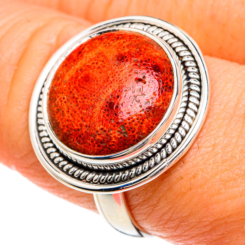Sponge Coral Rings handcrafted by Ana Silver Co - RING83385