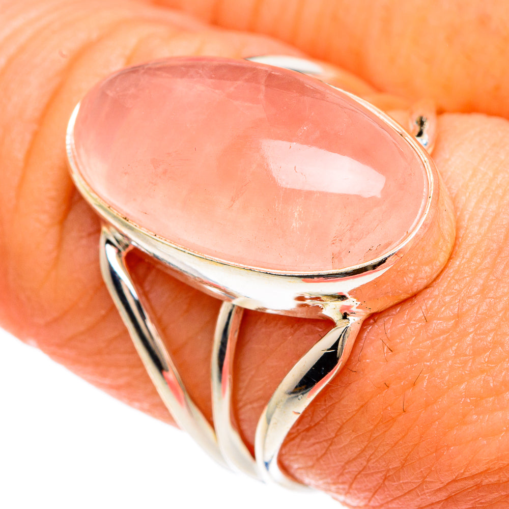 Rose Quartz Rings handcrafted by Ana Silver Co - RING83390
