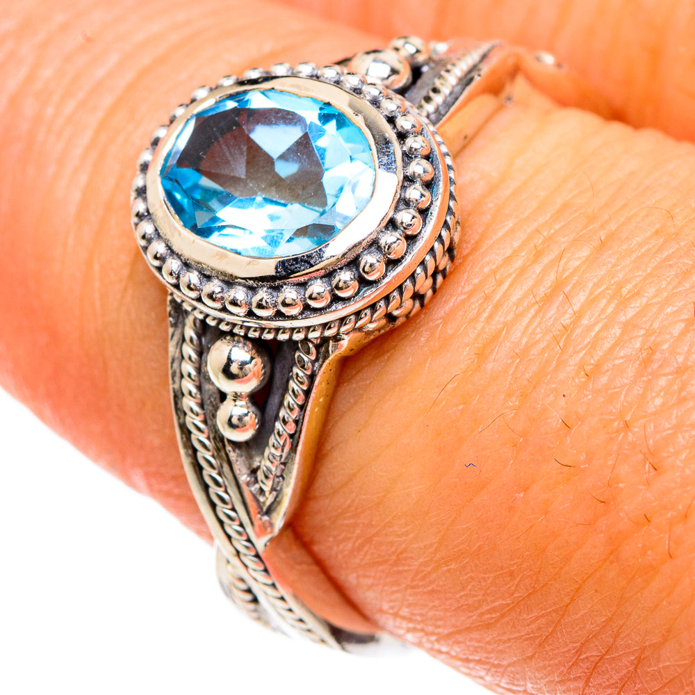 Blue Topaz Rings handcrafted by Ana Silver Co - RING83411