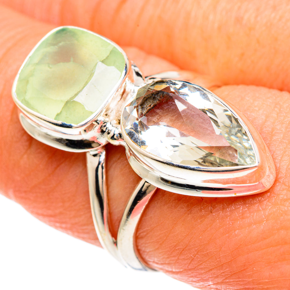 Prehnite Rings handcrafted by Ana Silver Co - RING83415
