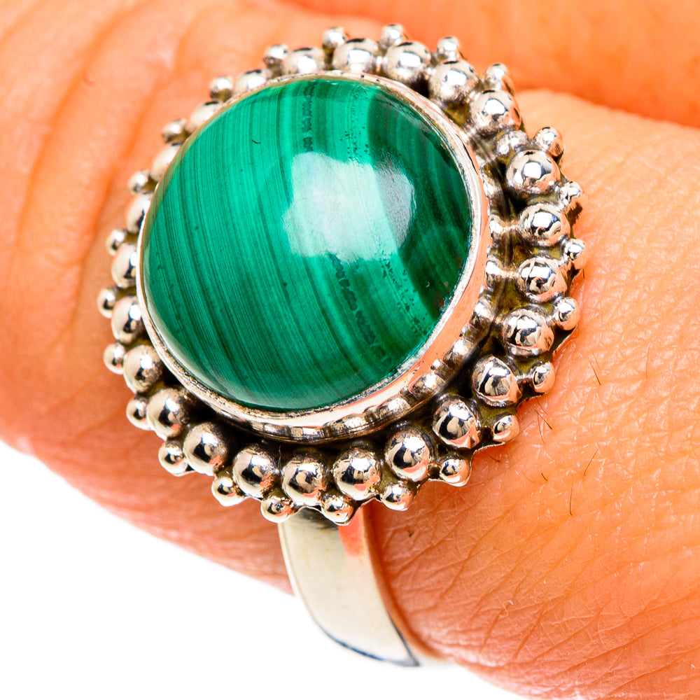 Malachite Rings handcrafted by Ana Silver Co - RING83417