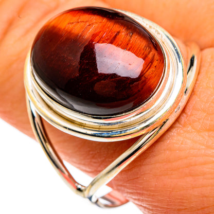 Red Tiger Eye Rings handcrafted by Ana Silver Co - RING83421
