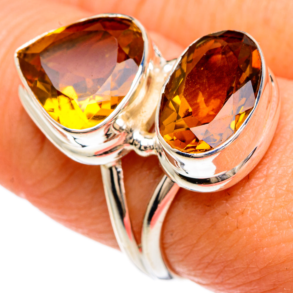 Mandarin Citrine Rings handcrafted by Ana Silver Co - RING83423