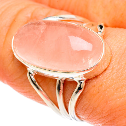 Rose Quartz Rings handcrafted by Ana Silver Co - RING83428