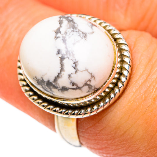 Howlite Rings handcrafted by Ana Silver Co - RING83439
