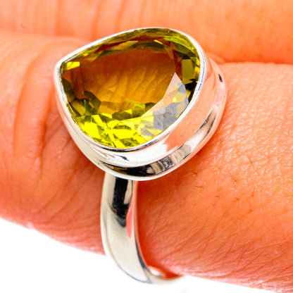 Olive Quartz Rings handcrafted by Ana Silver Co - RING83447