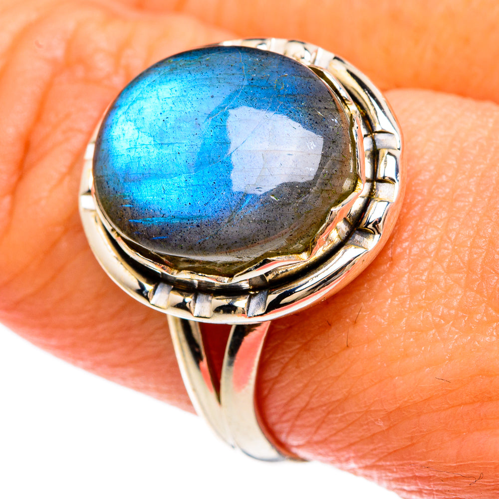 Labradorite Rings handcrafted by Ana Silver Co - RING83448