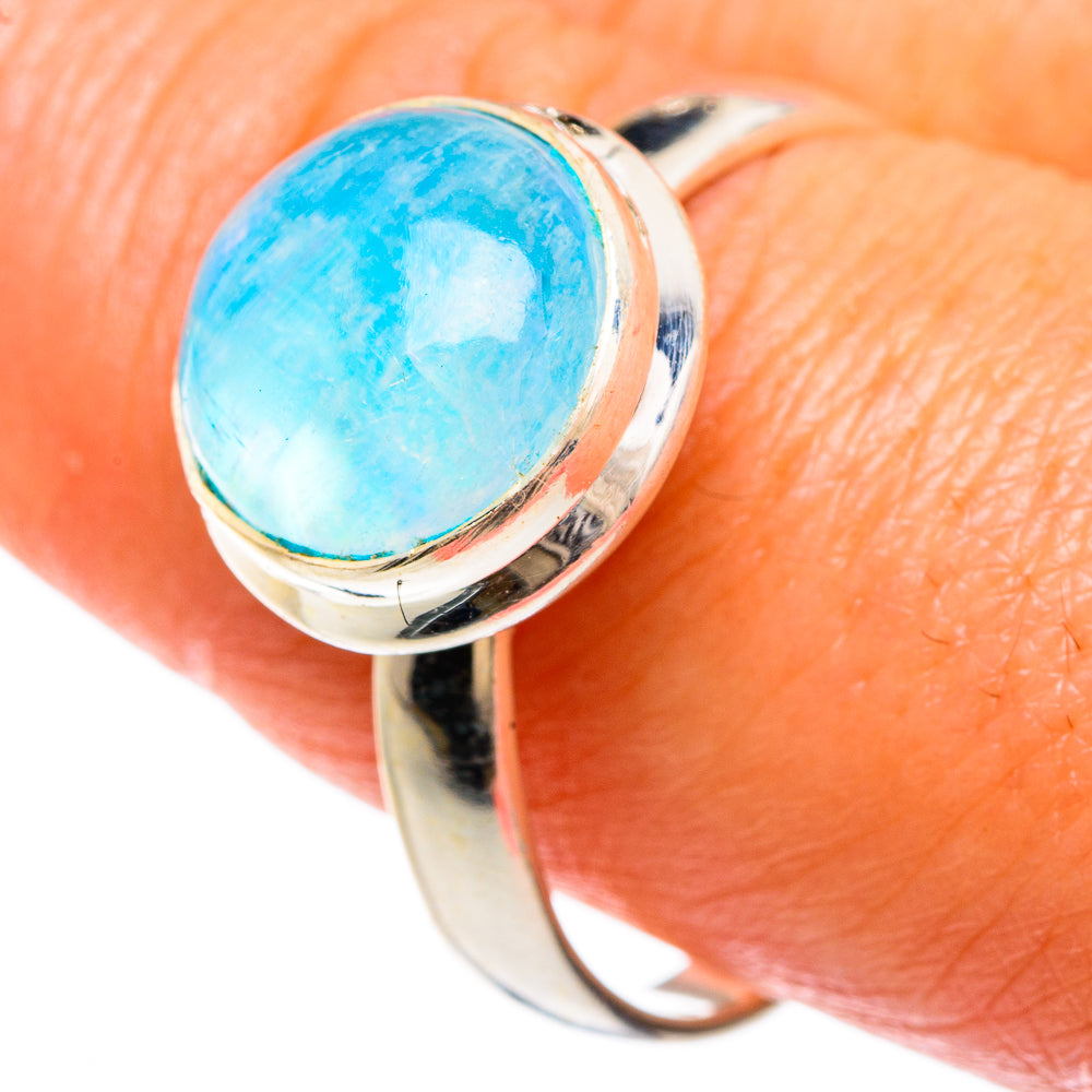 Rainbow Moonstone Rings handcrafted by Ana Silver Co - RING83450