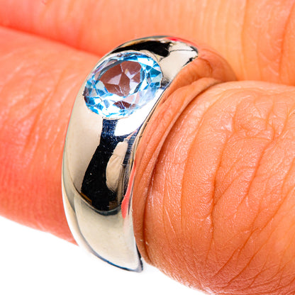 Blue Topaz Rings handcrafted by Ana Silver Co - RING83452