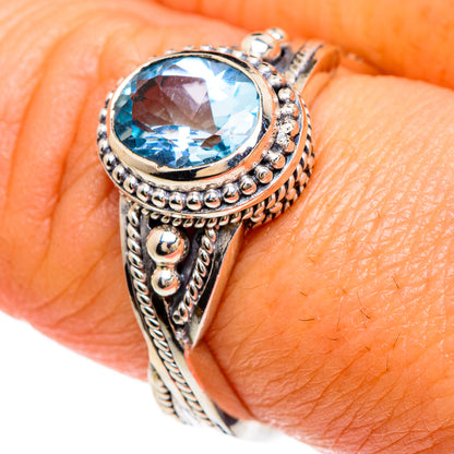 Blue Topaz Rings handcrafted by Ana Silver Co - RING83453