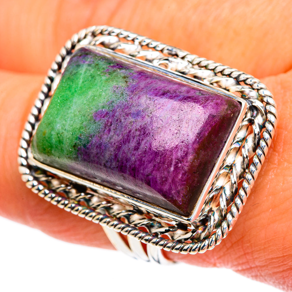 Ruby Zoisite Rings handcrafted by Ana Silver Co - RING83478