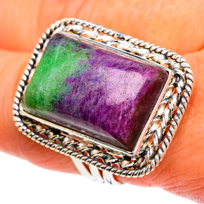 Ruby Zoisite Rings handcrafted by Ana Silver Co - RING83478