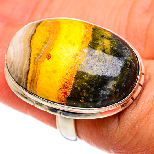 Bumble Bee Jasper Rings handcrafted by Ana Silver Co - RING83484