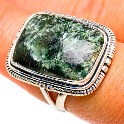 Seraphinite Rings handcrafted by Ana Silver Co - RING83496