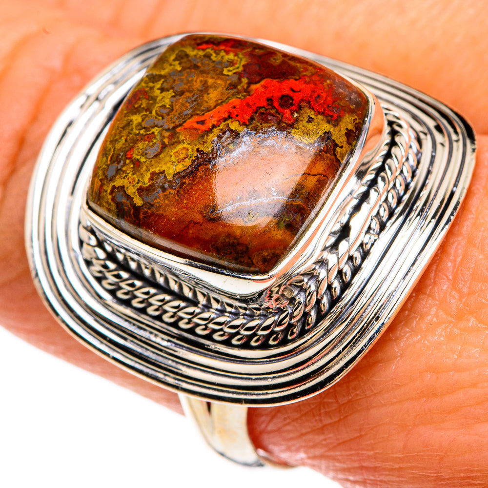 Moroccan Agate Rings handcrafted by Ana Silver Co - RING83501