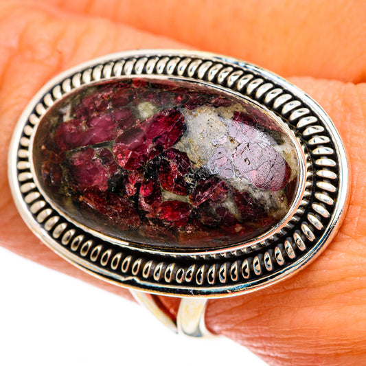 Russian Eudialyte Rings handcrafted by Ana Silver Co - RING83508