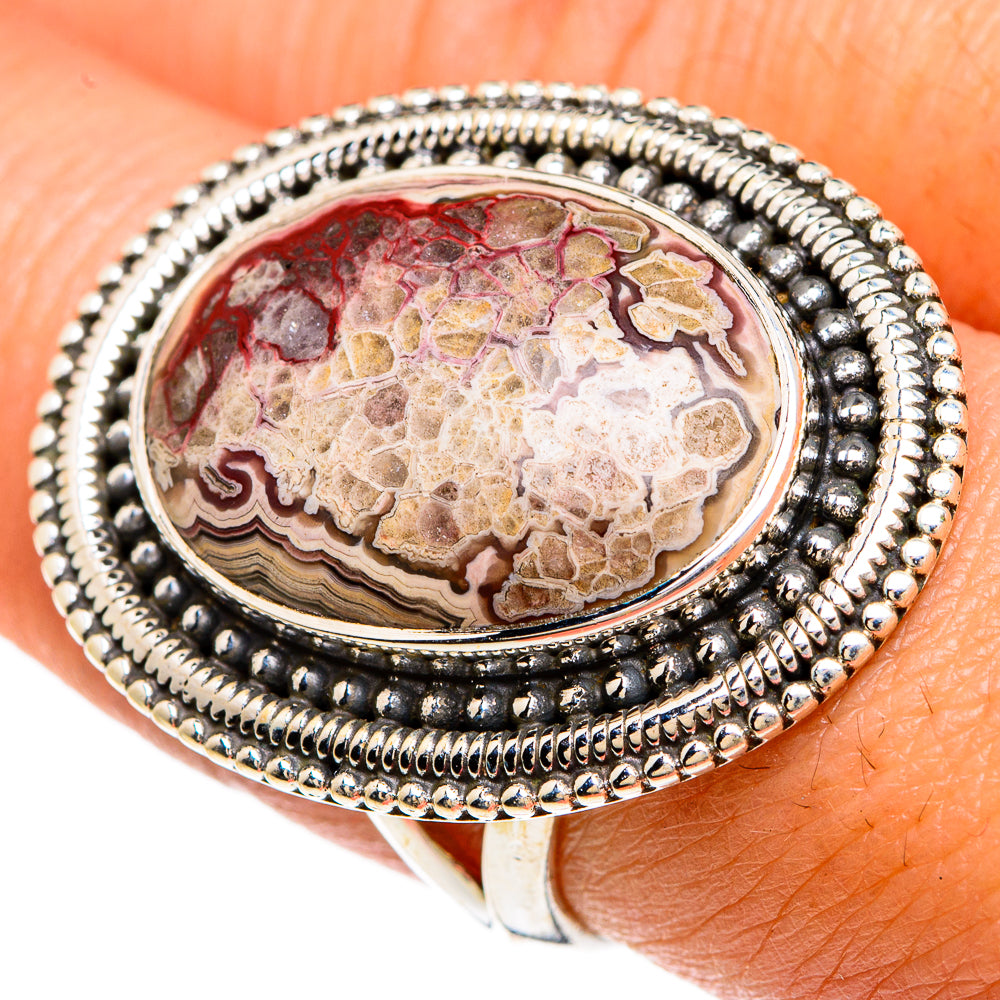 Crazy Lace Agate Rings handcrafted by Ana Silver Co - RING83533
