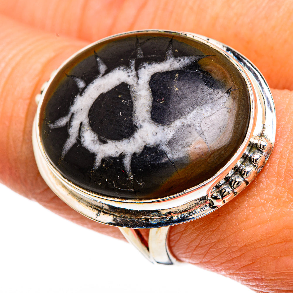 Septarian Geode Rings handcrafted by Ana Silver Co - RING83538
