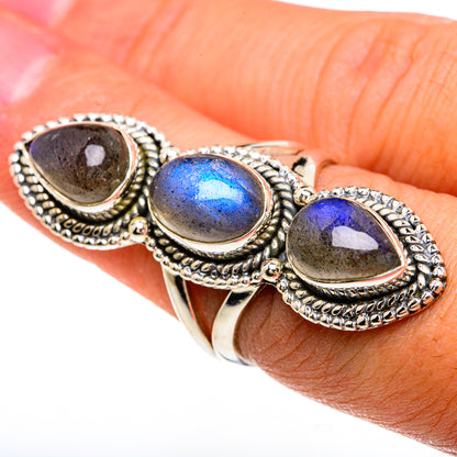Labradorite Rings handcrafted by Ana Silver Co - RING83556