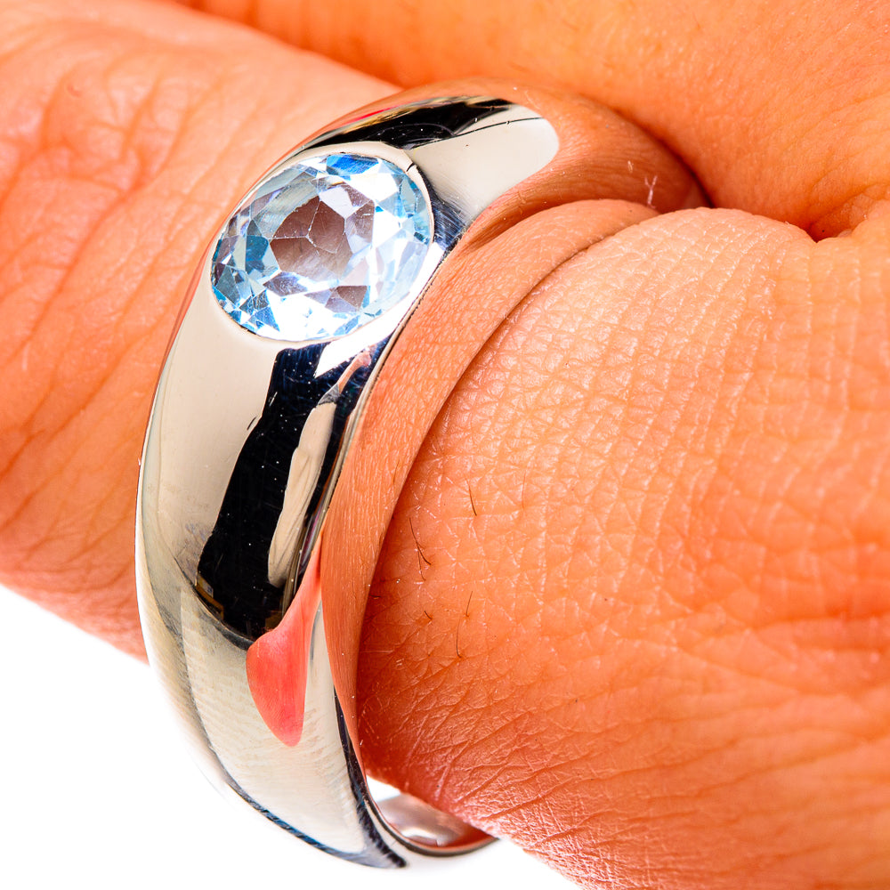 Blue Topaz Rings handcrafted by Ana Silver Co - RING83564