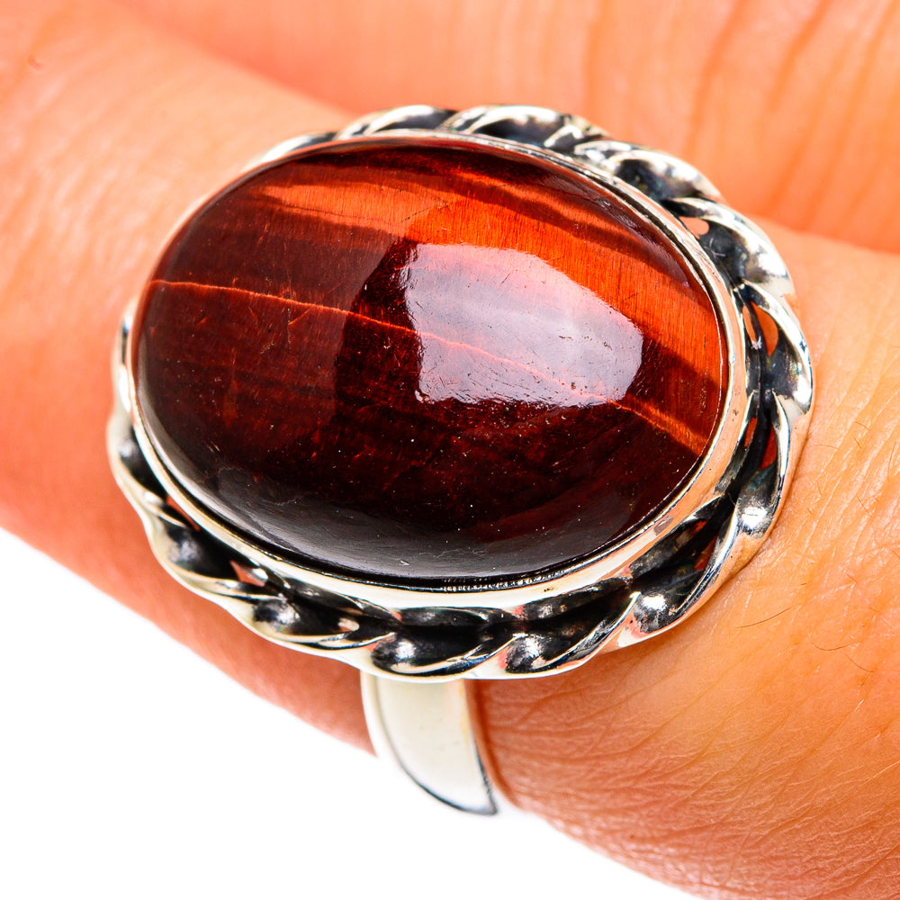 Red Tiger Eye Rings handcrafted by Ana Silver Co - RING83572