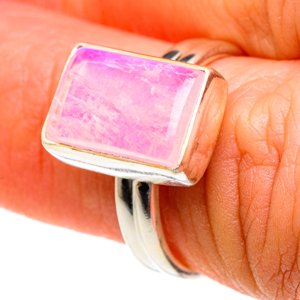 Pink Moonstone Rings handcrafted by Ana Silver Co - RING83579