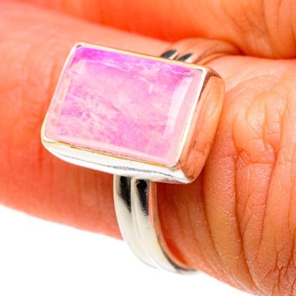 Pink Moonstone Rings handcrafted by Ana Silver Co - RING83579